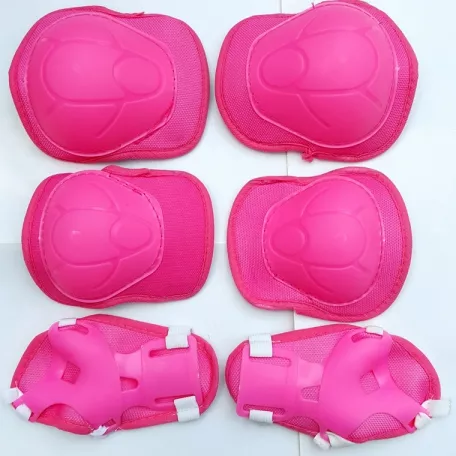 Комплект защиты (наколенник, налокотник, наладонник) для детей от 4 до 14 лет, YANJUN YJ-002, цвет розовый